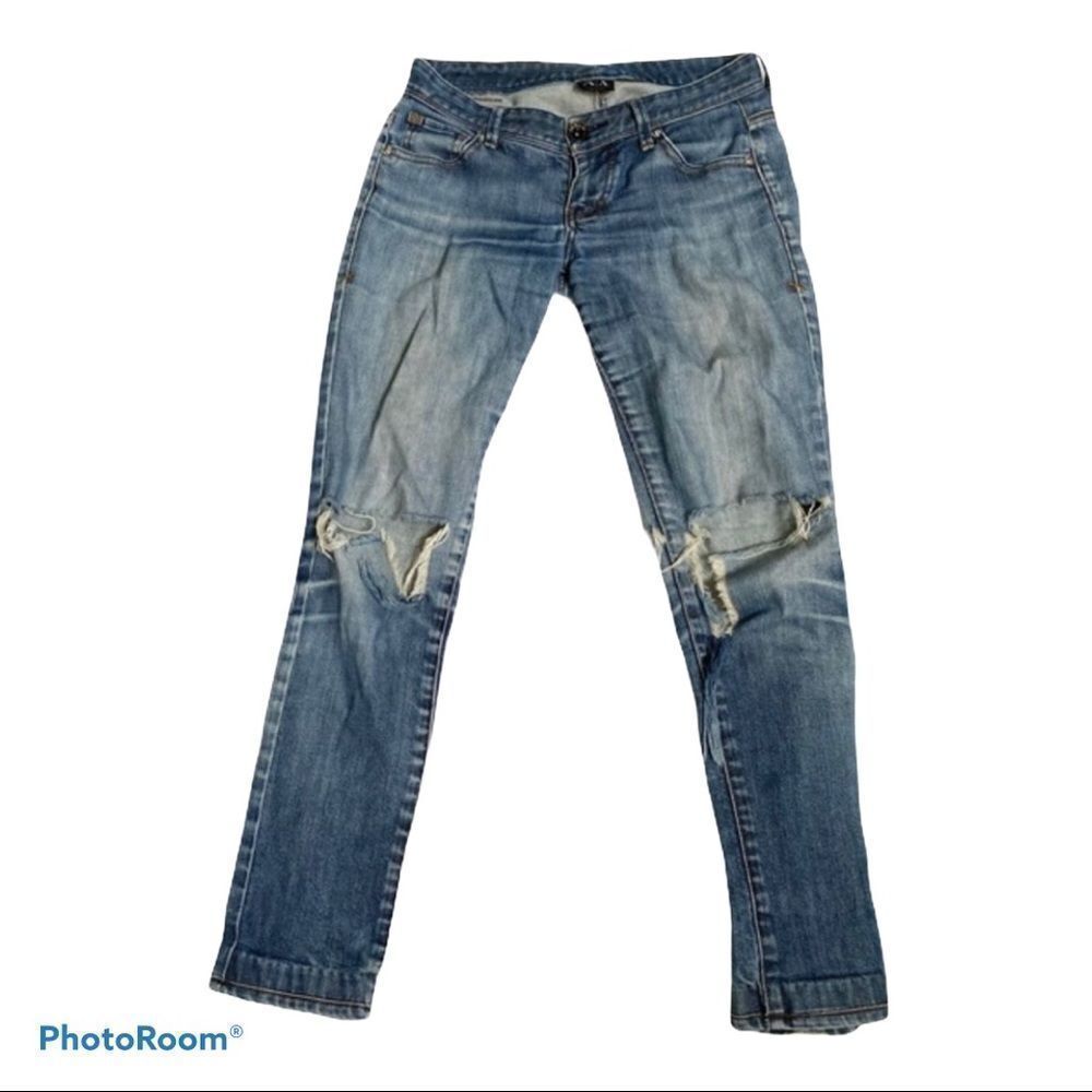 Armani Exchange Light Wash Blue Skinny Jeans 2